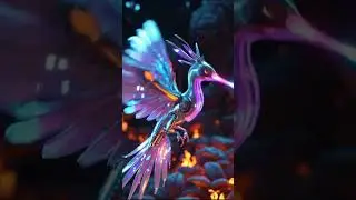 Plasma Winged Hummingbird Dragon &ndash; Jungle Chase | Hybrid short video #shorts #shortvideo