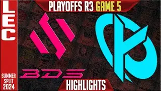 BDS vs KC Highlights Game 5 | LEC Playoffs Lower Round 3 Summer 2024 | Team BDS vs Karmine Corp G5
