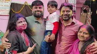 HOLI CELEBRATION FAMILY VLOG 2025 WITH FAMILY | FULL MASTI AND RAIN DANCE WITH FAMILY