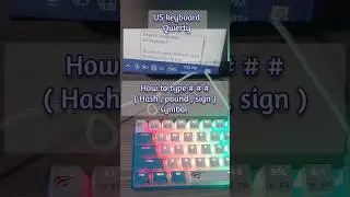 How to type # # #  #hash #sign #pound symbol #keyboard #laptop #pc