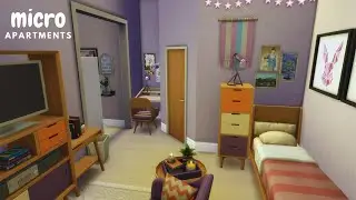 Sims 4 Tiny Apartment Speed Build using *ONLY* Tiny Living & Basegame