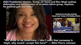 Haytian Diaspora Political Action Committee React to Presidential Debate Racist Trope