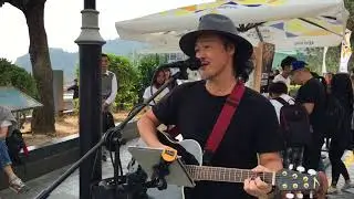 American pie cover by Pao.  Nov 5, 2017 @Stanley busking
