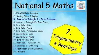 7.3 Trigonometry & Bearings 3: Area of a Triangle 1 - National 5 Maths Lessons - @MrThomasMaths