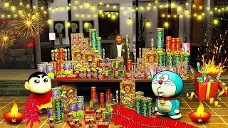 Shin Chan & Franklin Celebrating ‘Diwali’ With Doraemon and Avengers in GTA 5