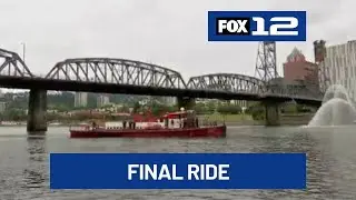 Historic Portland fireboat makes final ride