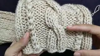How to knit a cable scarf / scarf pattern - đan khăn vặn thừng