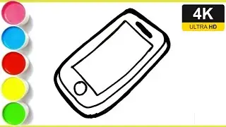 How to draw a smartphone for kids | Draw Mobile Phone Step by step