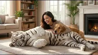 My 500 Pound WHITE TIGER... Thinks He's a House Cat! Saved from a Cliff! 🧗&zwj;♀️🐯