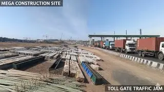 Raste Mein Fas Gaya! 🚛 Toll Gate Jam aur Itni Badi Tyre Factory? ConstructionVlog.@baap beta vlogers