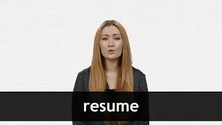 How to pronounce RESUME in American English