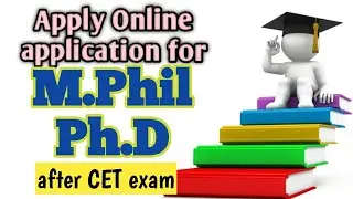 M.Phil & Ph.D Online application Demo
