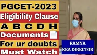 PGCET - 2023:INFORMATION REGARDING ELIGIBILITY CLAUSE A,B,C,D || DOCUMENTS REQUIRED FOR VERIFICATION