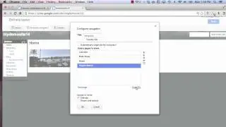 Google Sites - Manage Site Menu
