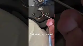 How to remove motorcycle fork stem cap #motorcycle #honda #cbr #quadlock