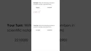 Writing very large and very small numbers - scientific notation (standard form)