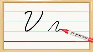 v in cursive writing | capital and small v in cursive writing