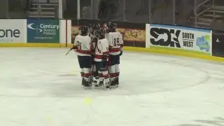 HOCKEY DAY SOUTH DAKOTA:  Sioux Falls West flys past Mitchell