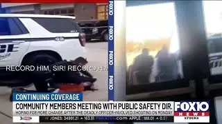 Ad Hoc citizens committee members meet with public safety director after officer involved shootin...