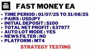 Fast Money EA Forex Robot Review  Huge Profits $100 to $37,977  MT4 Backtest | mql5 market robots