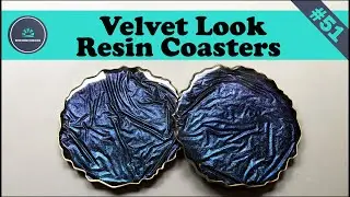 Velvet look resin coasters