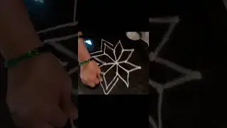 Unique 7-Point Star Rangoli | Quick Geometric Muggulu for Festivals | Beautiful Starburst Rangoli