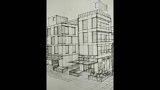 jee paper2 drawing| 2 pt perspective from street level #nata #design #jeepaper2