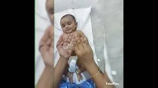 Daily routine|almond oil massage to my four month baby 👶for five minutes every day before 🛀bathing