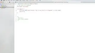 First C++ Program | Xcode