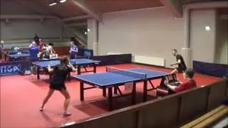 A good rally in a match between Rose-Marii Randlaht and Meelis K&auml;rner  (PTS-60 19.11.2016)