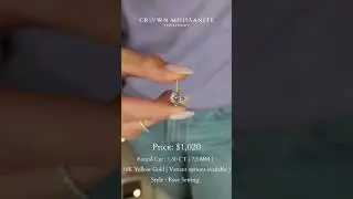 Round Moissanite Solitaire Engagement Ring #solitairering #youtubeshort #yt #ytviral #ytshort