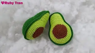 Hướng Dẫn Móc Nữa Trái Bơ Làm Móc Gắn Chìa Khóa | Crochet Keychain Amigurumi Handmade