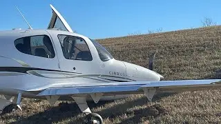 Small plane blown off runway while pilot conducting touch-and-go exercises