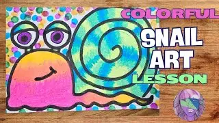 Colorful Snail Drawing-Easy Art Lesson🐌