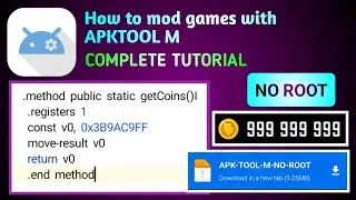 How to Mod Android Games Using APKTOOL M | No Root