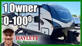 (Продано) Как новый, 2019 Cougar 22RBS, идеальный туристический прицеп Keystone для отдыха вдвоем.