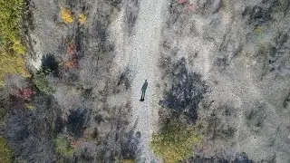 Walking Man With Interesting Shadow Stock Video