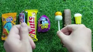 Satisfying Video Asmr Unboxing GIANT Sweets Chocolate and Rainbow Lollipops with Candy Cutting Asmr