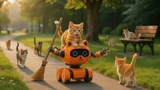 Heartwarming Story of a Smart Kitten Who Builds a Leaf-Cleaning Robot &ndash;A Tale of Love, and Community