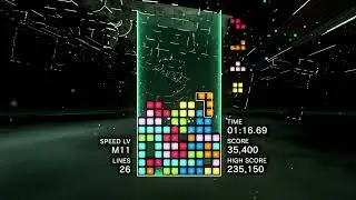 Master Mode high score (speed level M16) with SS score in Tetris&reg; Effect: Connected - PlayStation 4