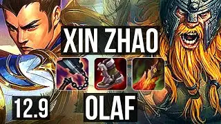 XIN ZHAO vs OLAF (JNG) (DEFEAT) | 400+ games, Godlike | KR Master | 12.9