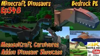 MesozoiCraft Carnivores Addon Showcase 4K 60FPS Minecraft PE BE Mods Minecraft Dinosaurs Ep348