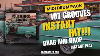 Drum MIDI Pack - College Grooves #midi #drums #grooves #college #rock