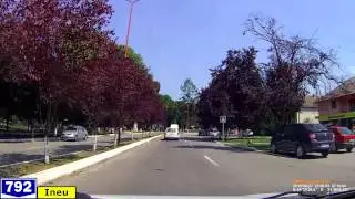 Driving through the city of Ineu (Arad County, Romania). Timelapse 2x - 60 FPS