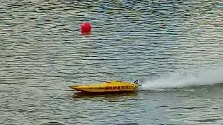 Catamaran speed boat at Bridlington Model Boat Society / Northern Amp Draggers 27/08/23