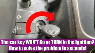 The car key WON'T Go or TURN in the ignition? How to solve the problem in seconds! (Dacia, Renault)