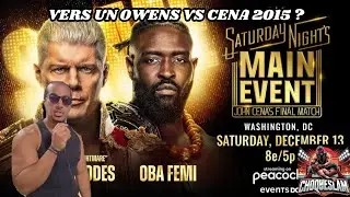 OBA FEMI VS CODY RHODES : LE PARALLELE AVEC LE CENA VS OWENS 2015 ! (ANALYSE WAHEEL)