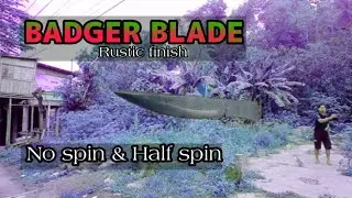 Badger Blade Rustic finish for no spin & half spin knife throwing