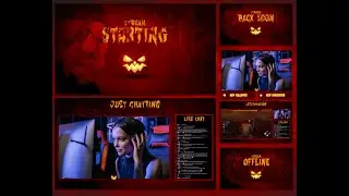 Scary Halloween Horror Stream Overlay &ndash; Intense, Spooky, Animated Template