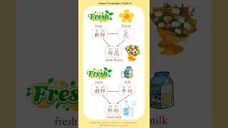 Easy-to-Learn Chinese（4） #china #learnchinese #learn #mandarin #chinese #flowers #milk
